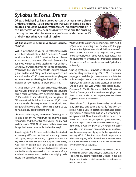 Interview on Digital Reporter issue 09/24